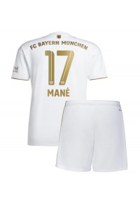 Fotbalové Dres Bayern Munich Sadio Mane #17 Dětské Venkovní Oblečení 2022-23 Krátký Rukáv (+ trenýrky)